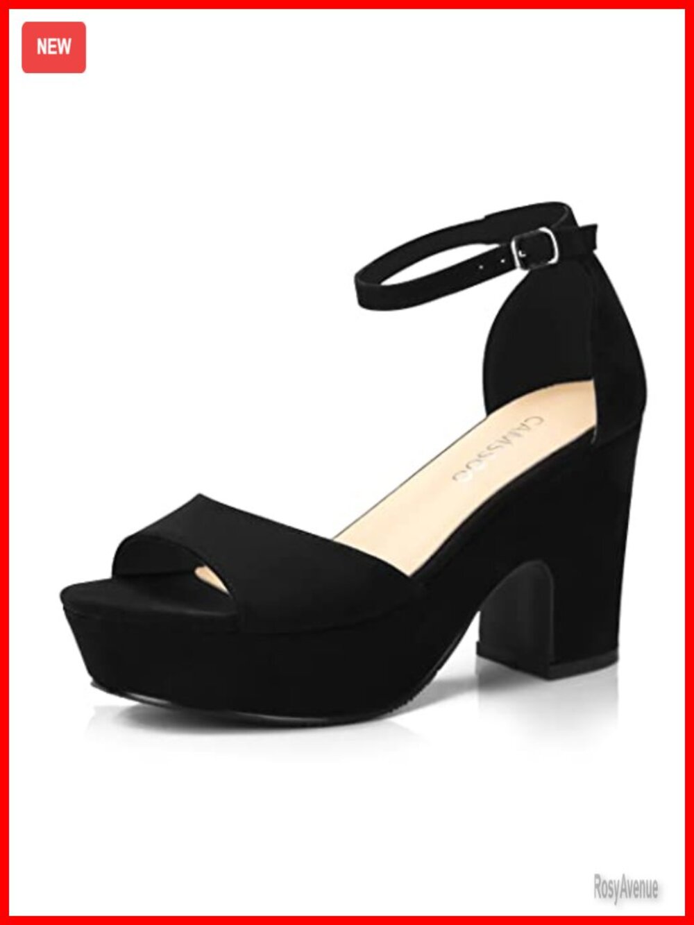 Platform Heels Chunky Heel Open Toe Ankle Strap Sandals